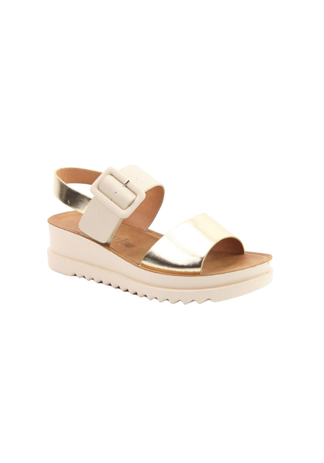 Heavenly Feet Pistachio Sandal - Beige/gold 1 Shaws Department Stores