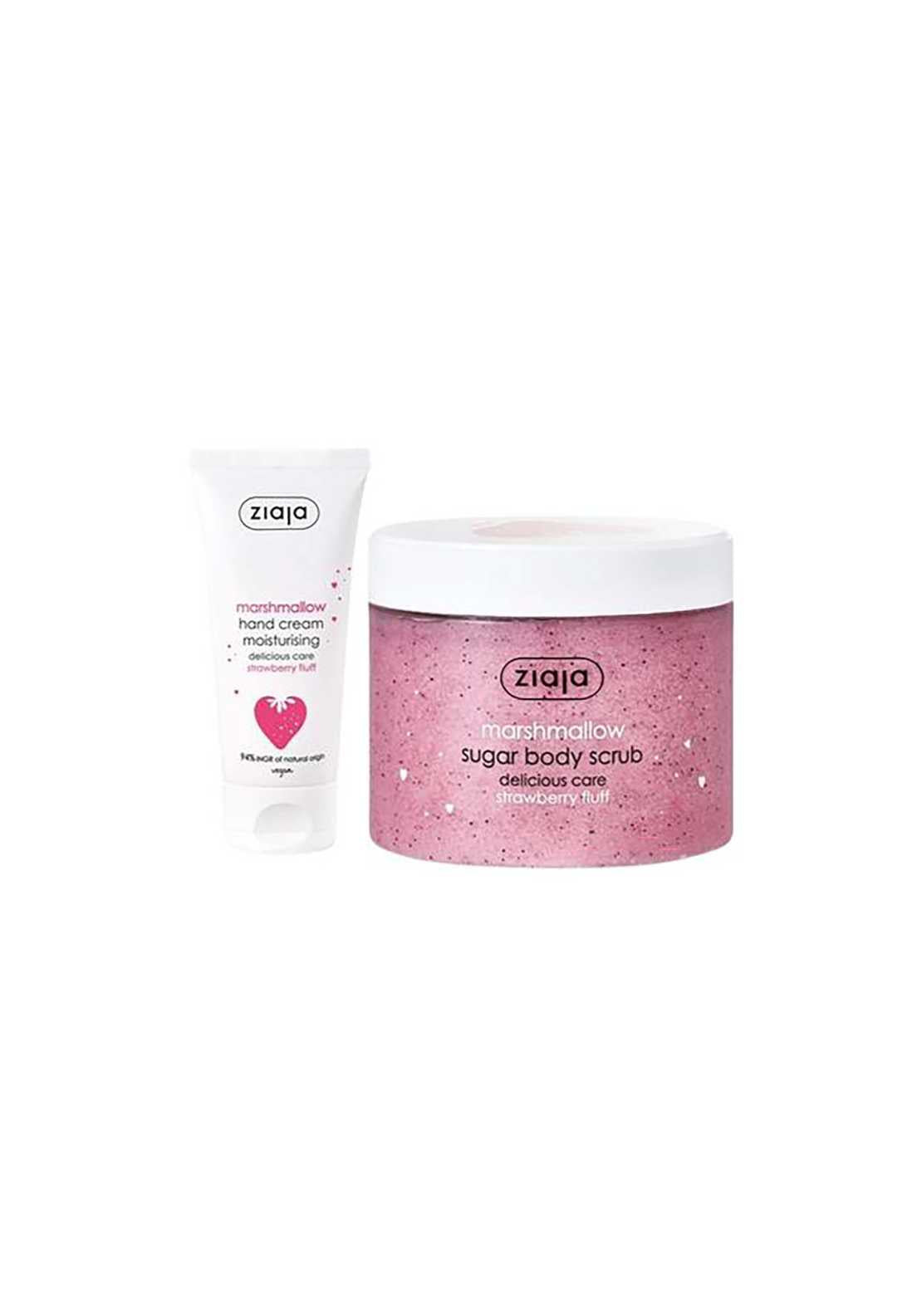 Ziaja Marshmallow Sugar Body Scrub + Hand Cream Set 1 Shaws Department Stores