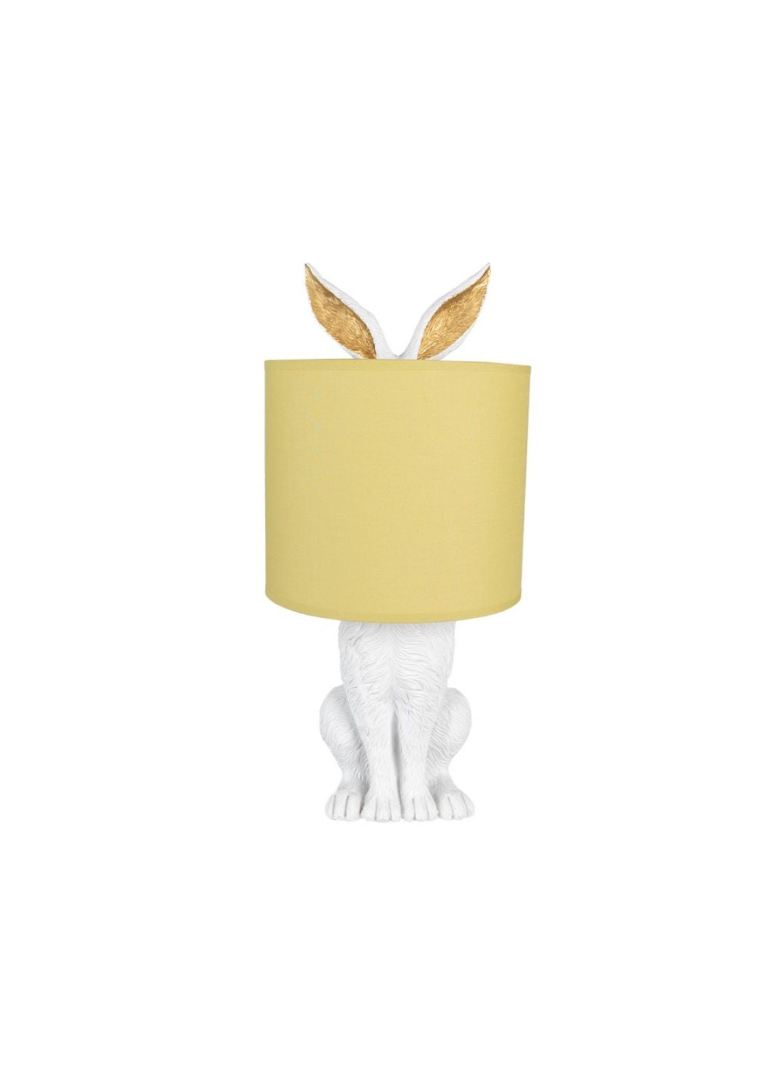 Polyresin Rabbit Desk Lamp - White