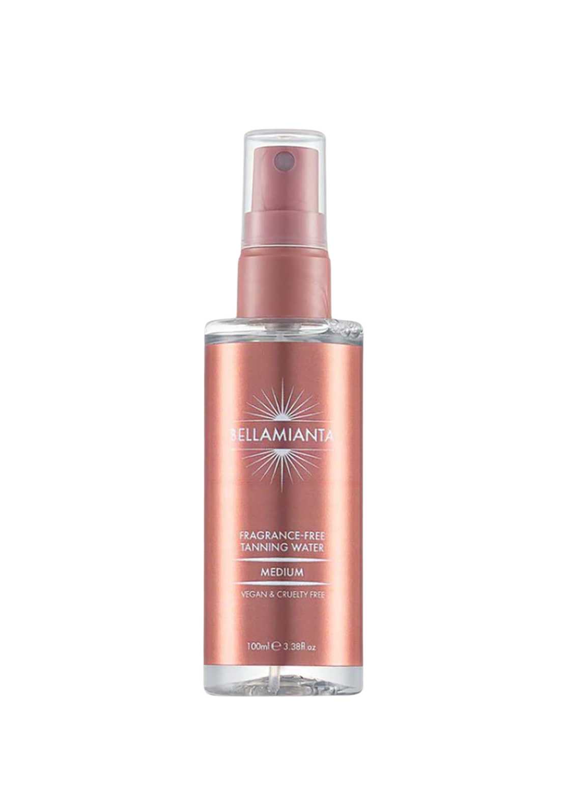 Bellamianta Fragrance Free Tanning Water - Medium 100ml 1 Shaws Department Stores