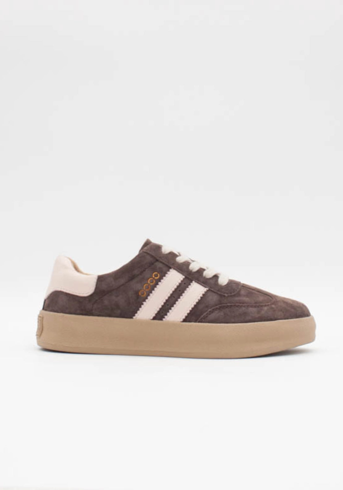 Thirty Three Side Stripe Suede Trainer - Pink Truffle