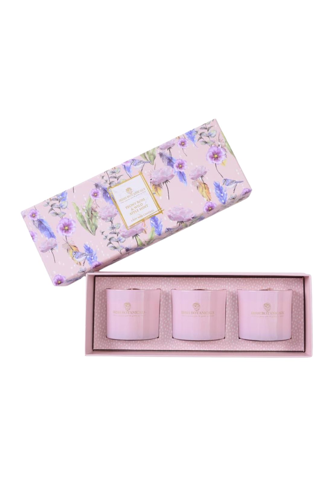 Irish Botanicals Soy Wax Candles Set of 4 - Peony 3 Shaws Department Stores