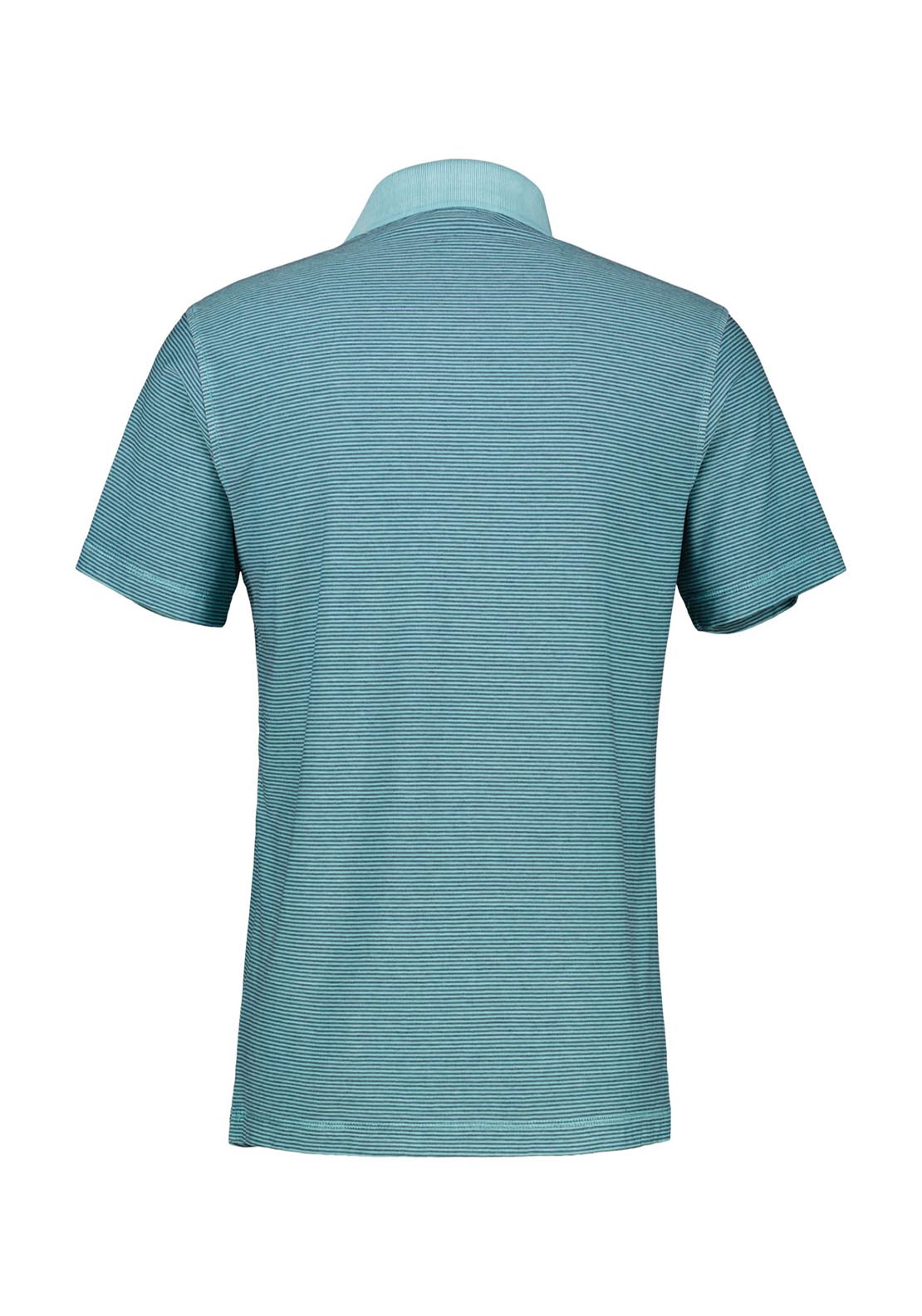 Lerros Classic Polo Shirt Fine Line Detail Stripe - Blue 2 Shaws Department Stores