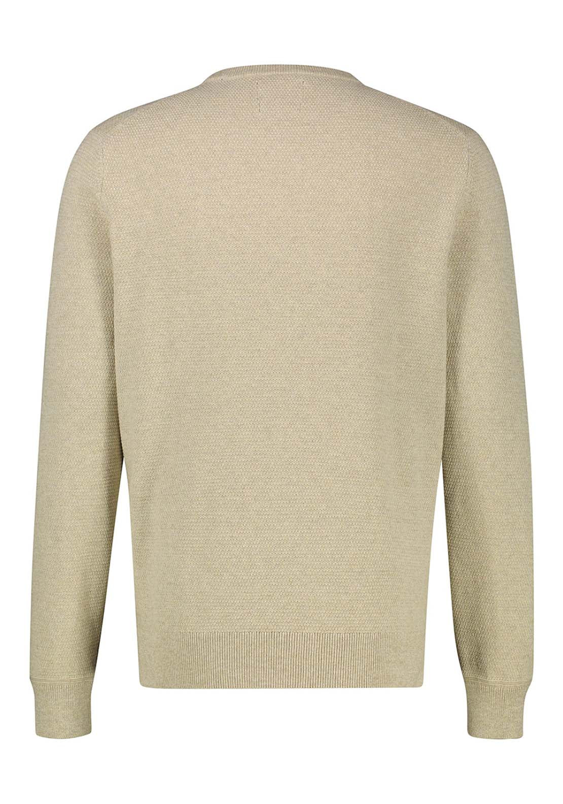 Lerros Crew Neck Knit Sweater - Tender Beige Melange 4 Shaws Department Stores