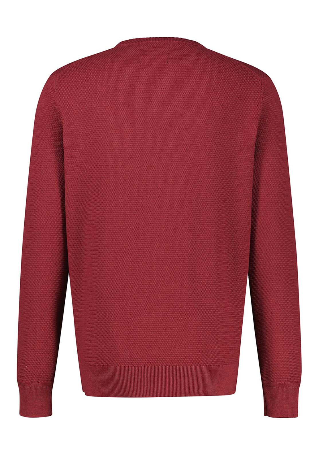 Lerros Crew Neck Knit Sweater - Maple Red 4 Shaws Department Stores