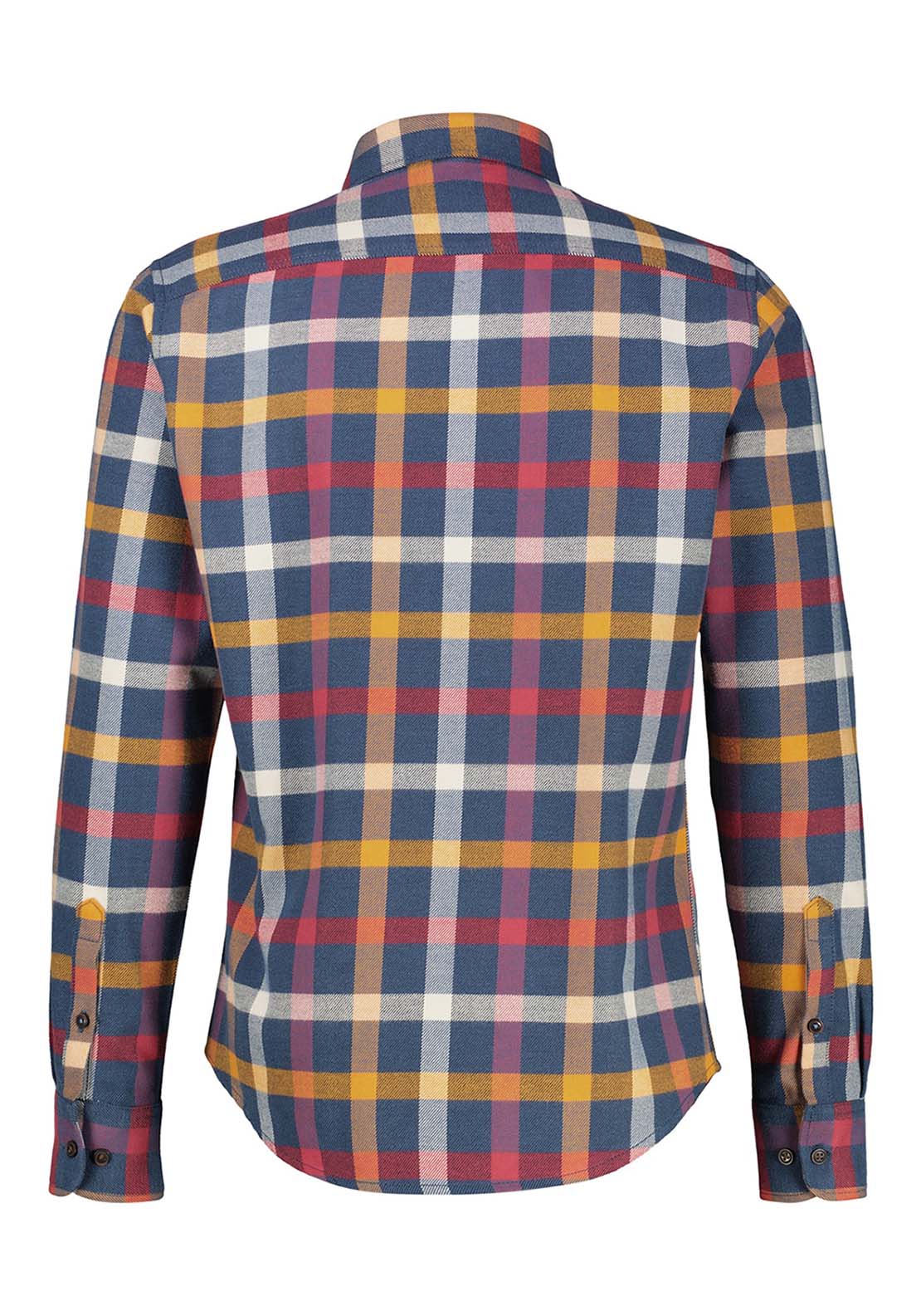 Lerros Flannel Check Shirt - Classic Navy 3 Shaws Department Stores