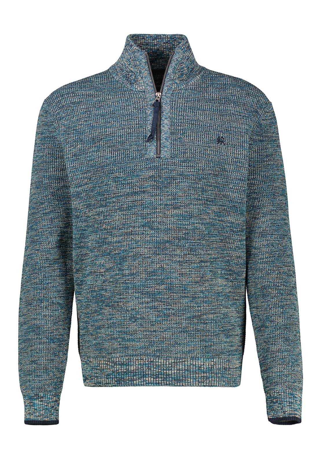 Lerros 1/4 Zip Twist Structure Sweater - Classic Navy 3 Shaws Department Stores