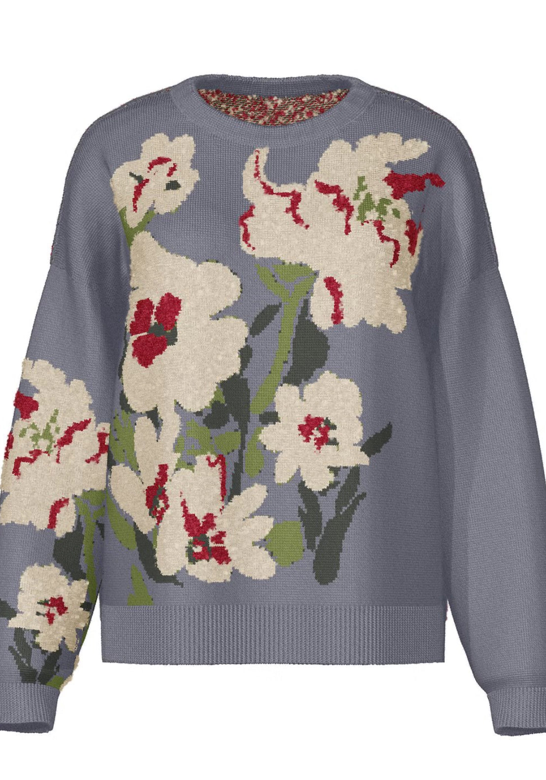 Karina Pullover - Chocolate Brown/flowers