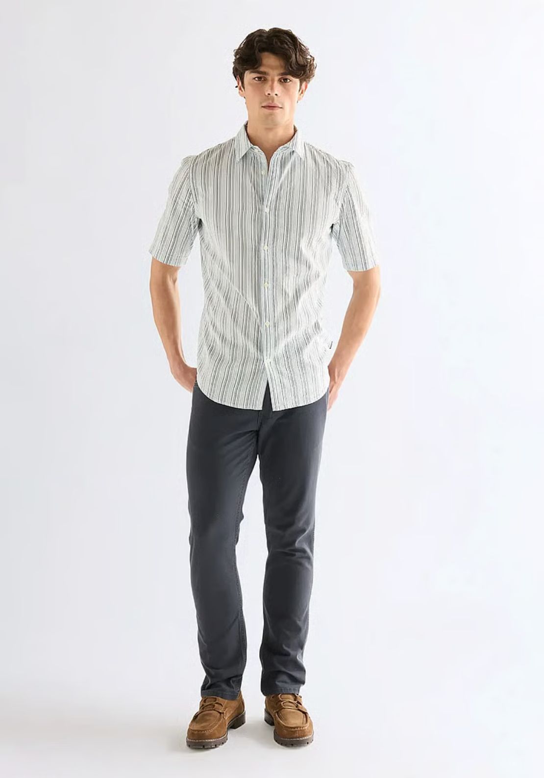 Wrangler Greensboro Flat Fabric Jeans - Blue 5 Shaws Department Stores