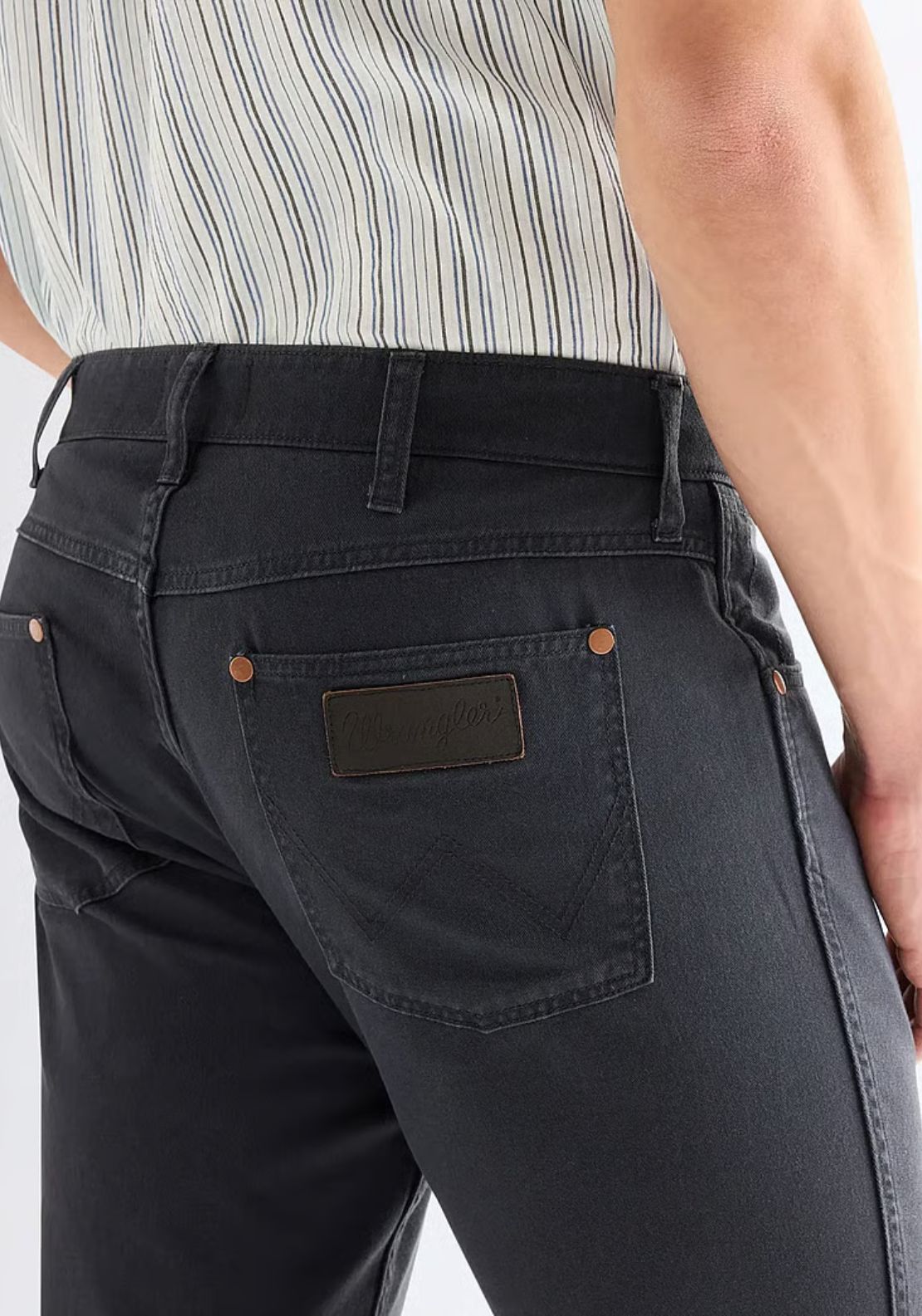 Wrangler Greensboro Flat Fabric Jeans - Blue 3 Shaws Department Stores