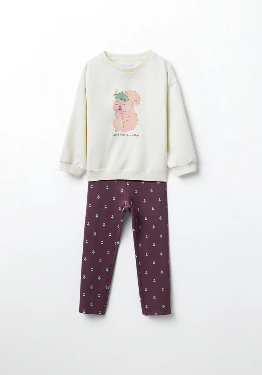 Sfera Trousers And Sweatshirt Squirrel Set - Purple 1 Shaws Department Stores
