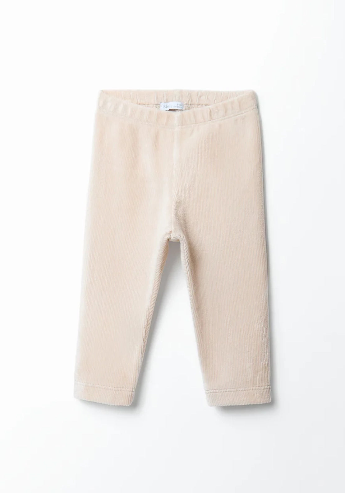 Sfera Velour Leggings With Elastic Waist - Cream 1 Shaws Department Stores