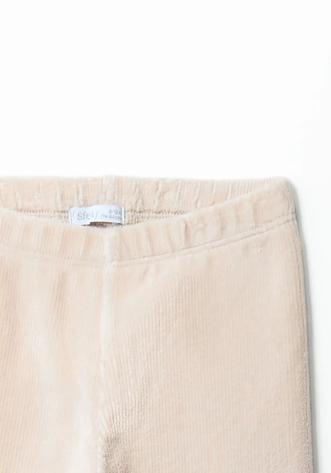 Sfera Velour Leggings With Elastic Waist - Cream 2 Shaws Department Stores