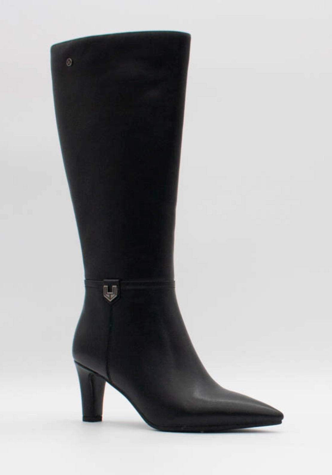 Heel Boot With Ankle Detail - Ink