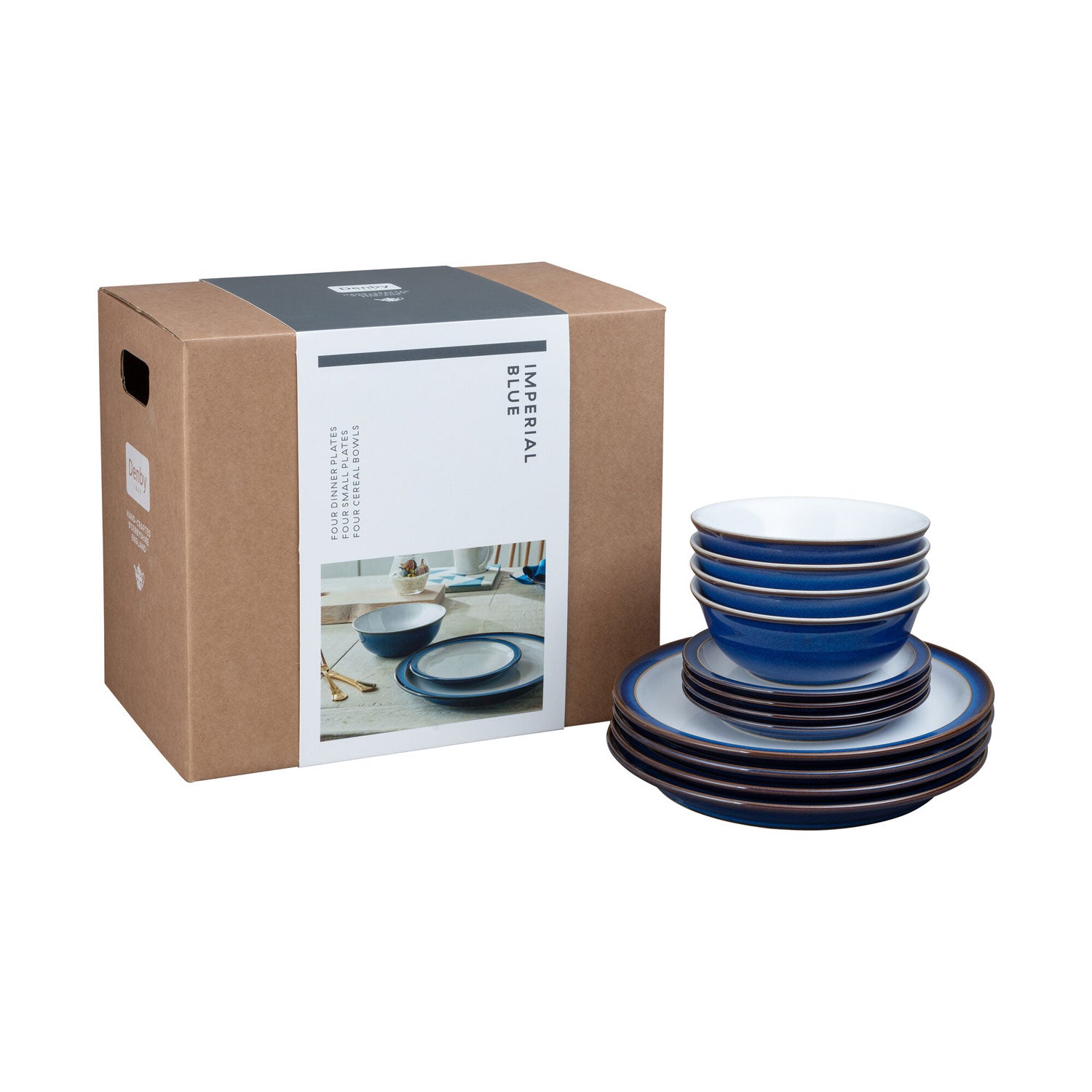 Denby 12 Piece Tableware Set - Imperial Blue 1 Shaws Department Stores