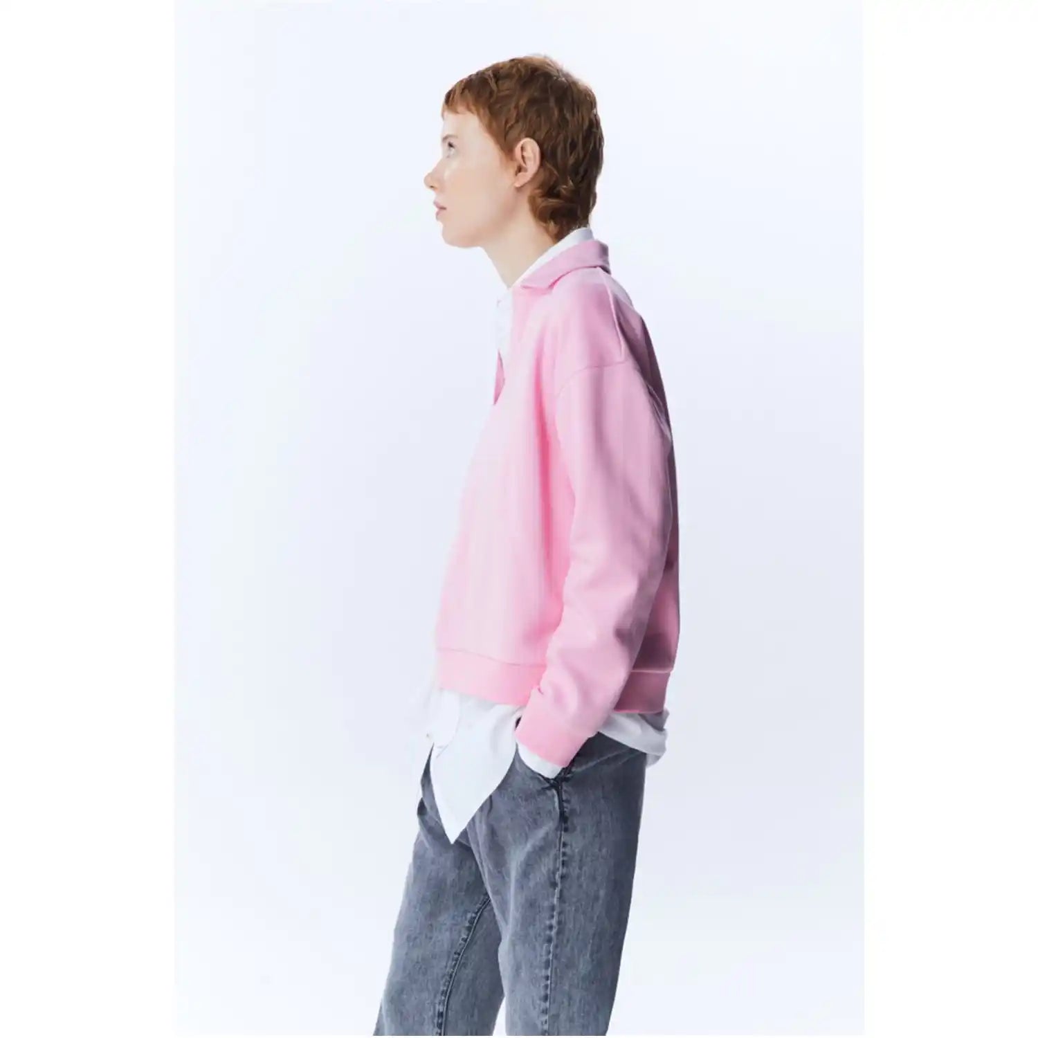 Sfera Collared sweatshirt - Pink 5 Shaws Department Stores