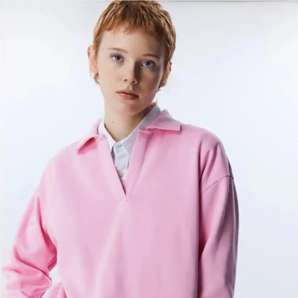 Sfera Collared sweatshirt - Pink 1 Shaws Department Stores