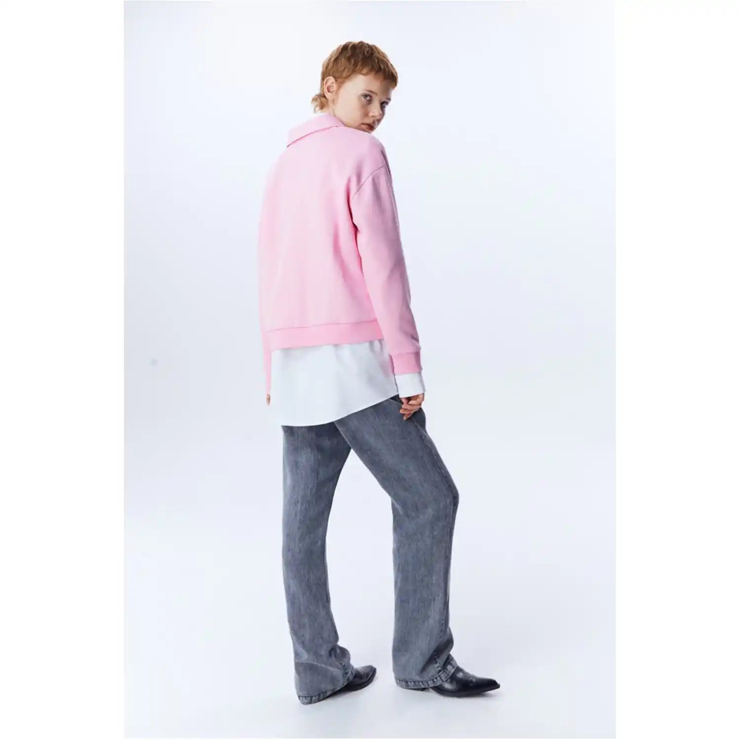 Sfera Collared sweatshirt - Pink 4 Shaws Department Stores