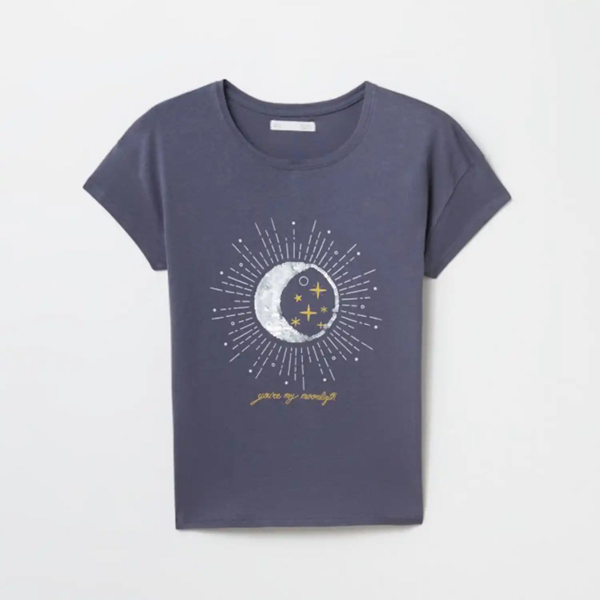 Sequined T-Shirt - Grey