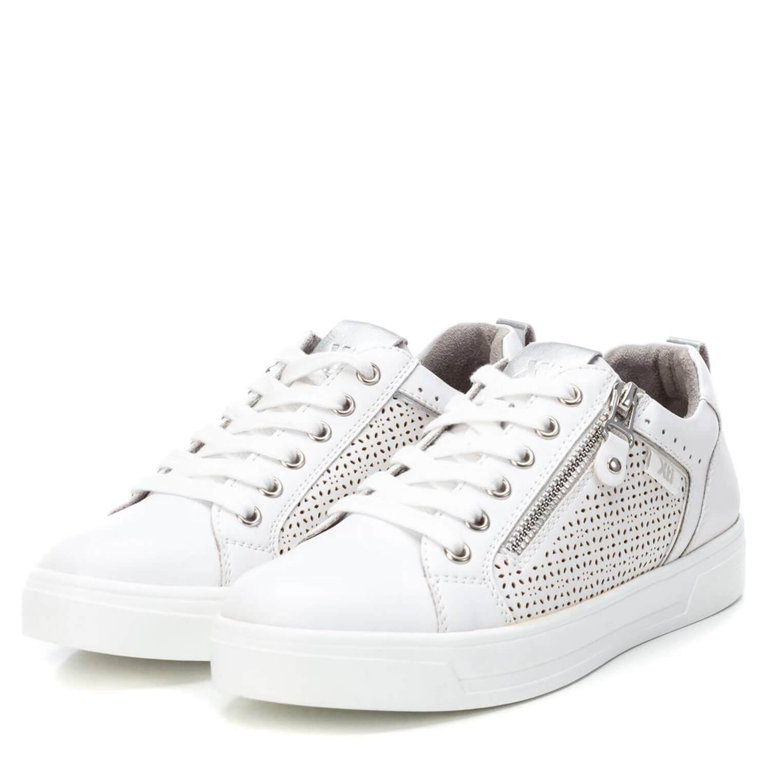 Xti Flat Trainers - White 1 Shaws Department Stores