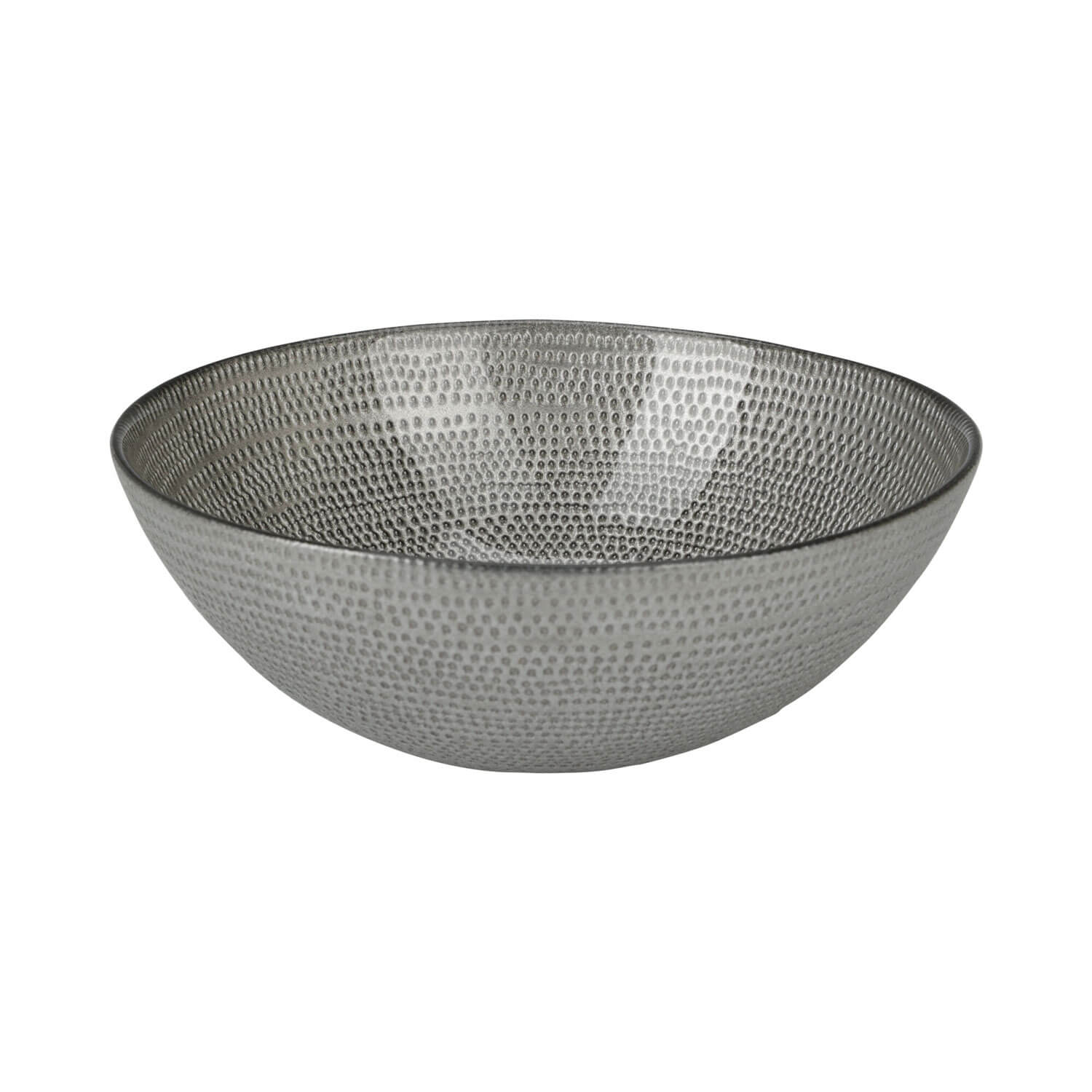 The Home Kitchen Glass Bowl - 15cm - Grey with Spots 1 Shaws Department Stores
