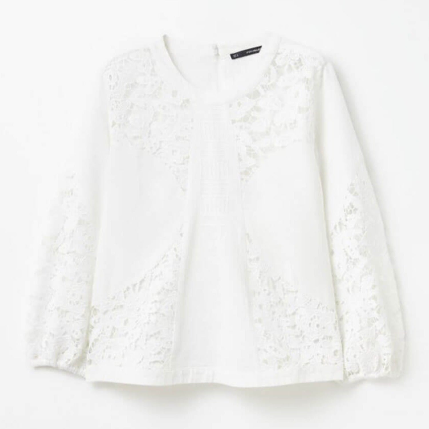 Sfera Guipure shirt - White 1 Shaws Department Stores