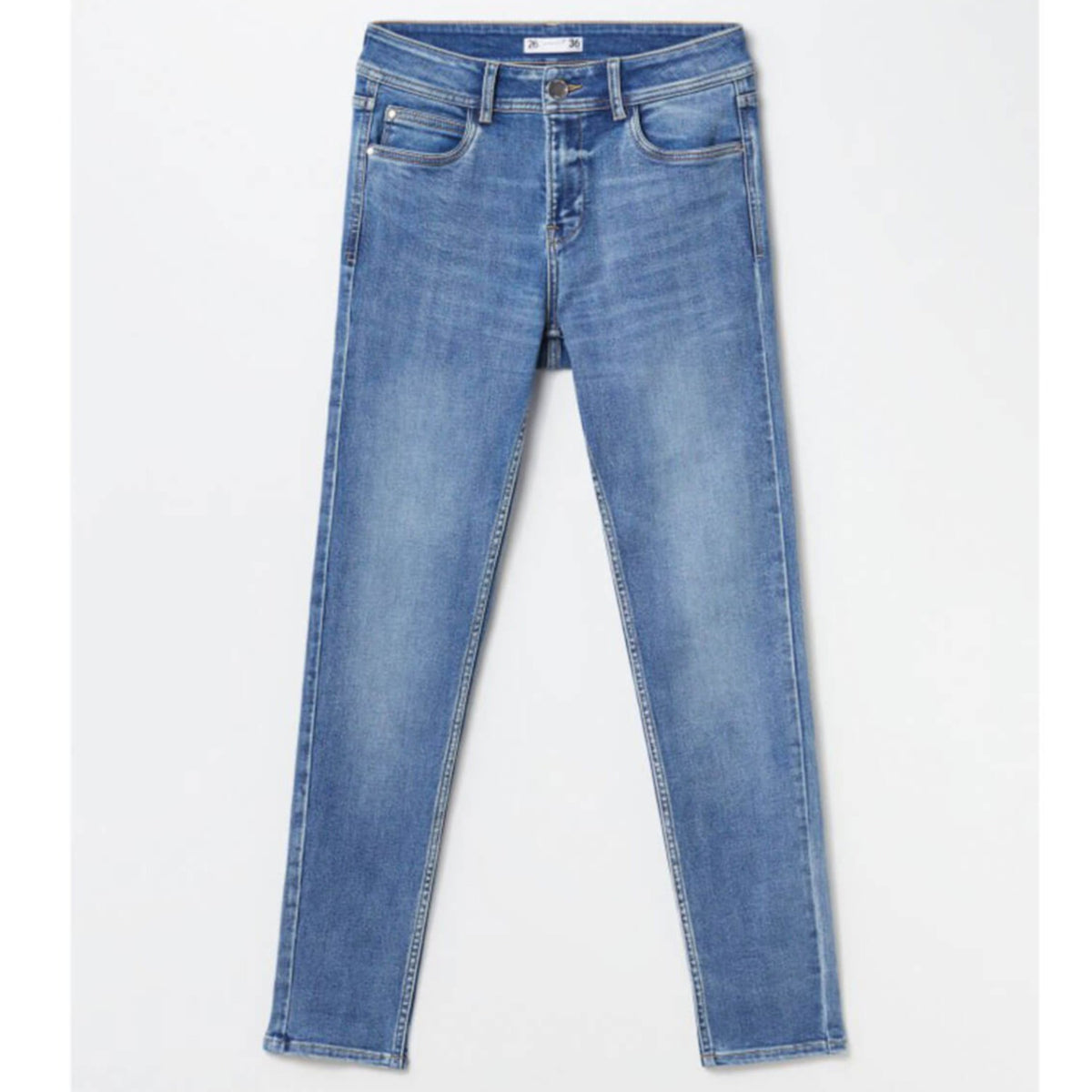 High-Waist Slim-Fit Jeans