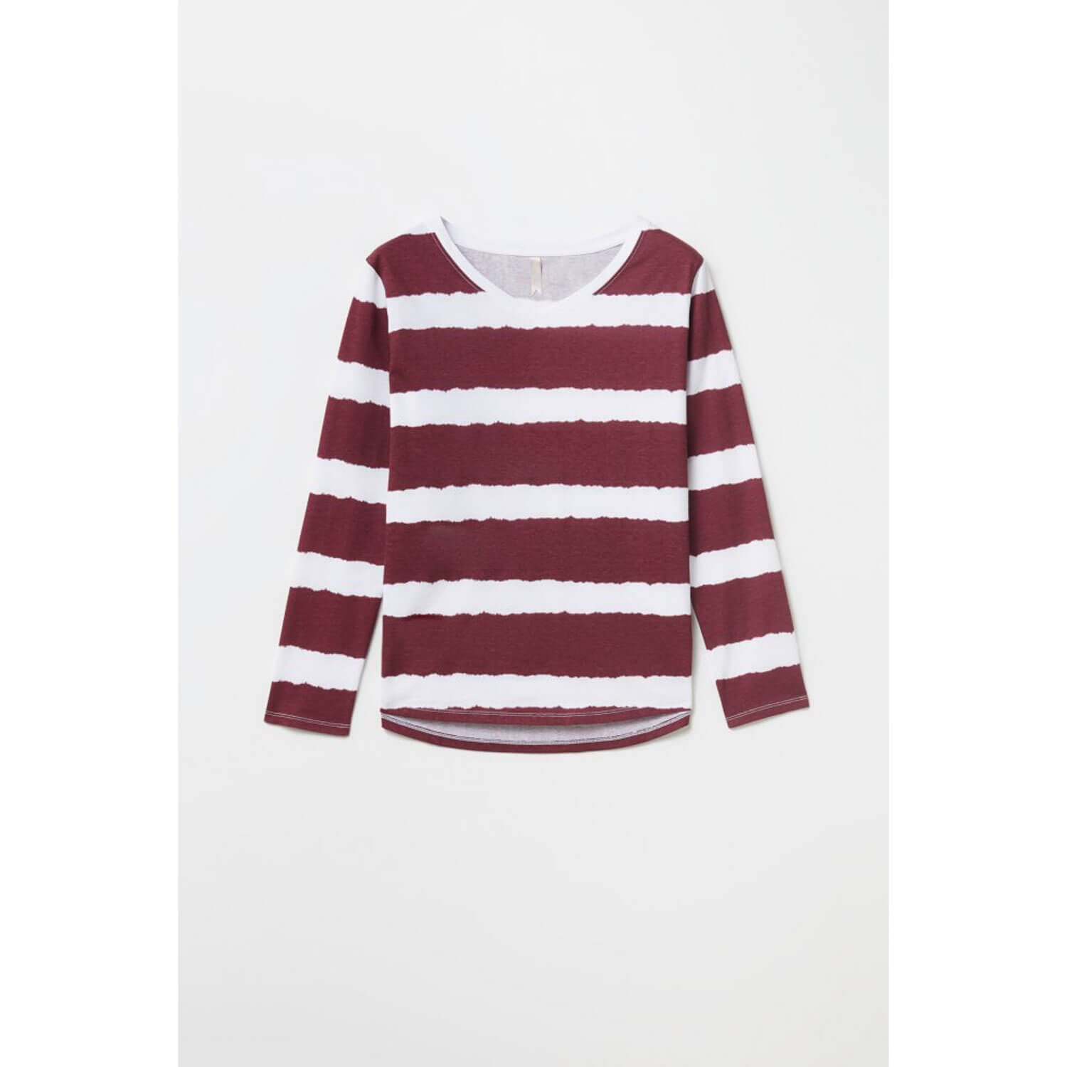 Sfera Striped Tye-Dye T-Shirt - Wine 1 Shaws Department Stores
