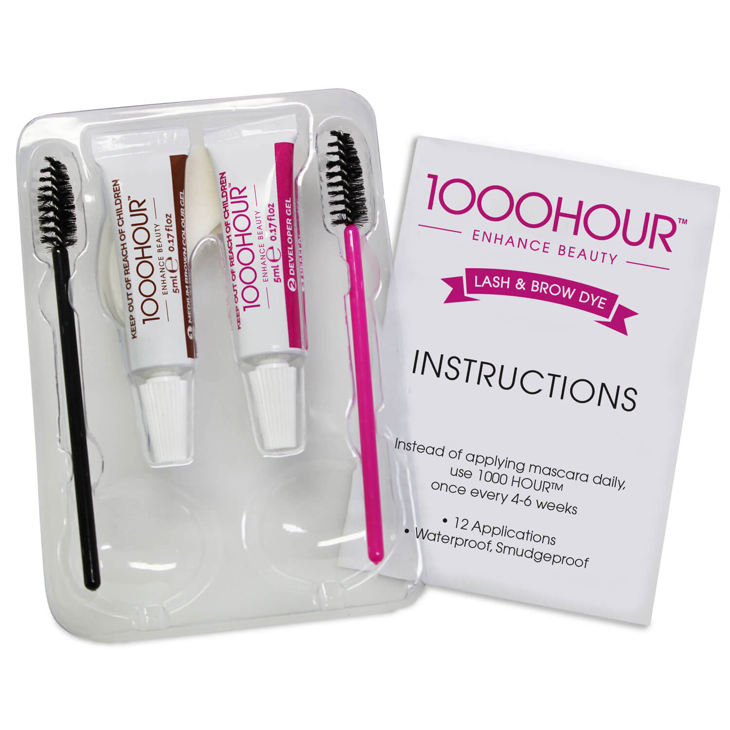 1000 Hour Lash &amp; Brow Dye - Medium Brown 15ml - Brown 3 Shaws Department Stores