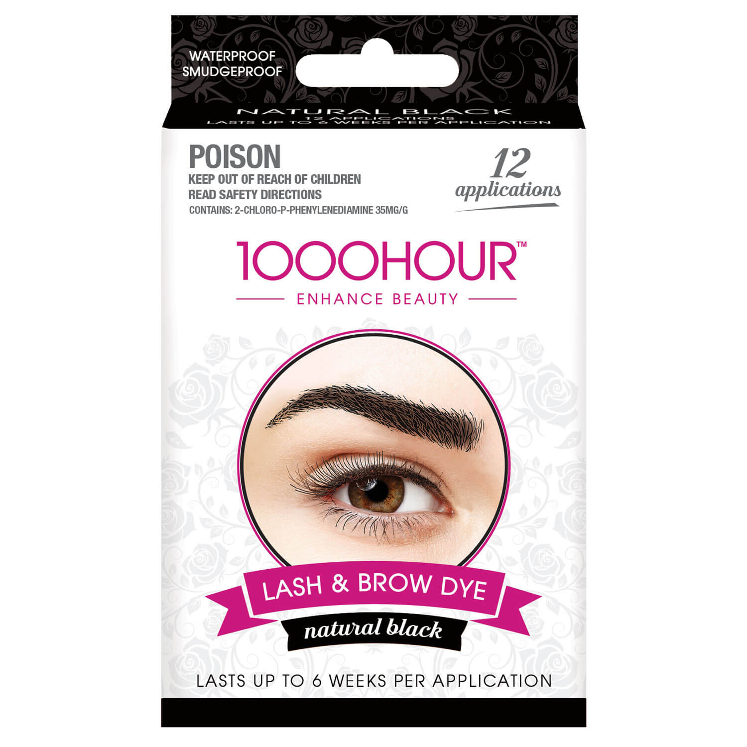 1000 Hour Lash &amp; Brow Dye - Black 15ml - Black 1 Shaws Department Stores