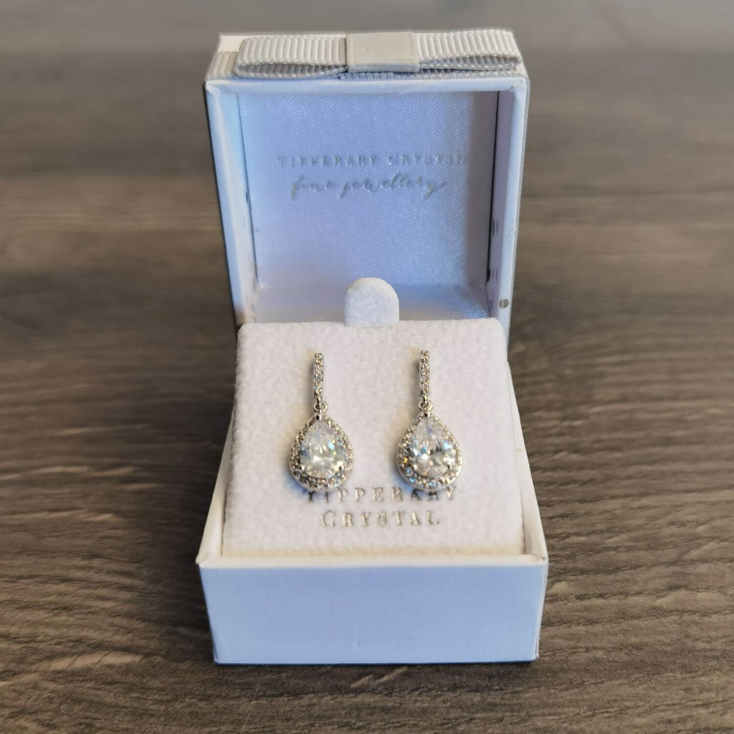 Tipperary Jewellery Pear Shaped Earrings - White - Silver 3 Shaws Department Stores