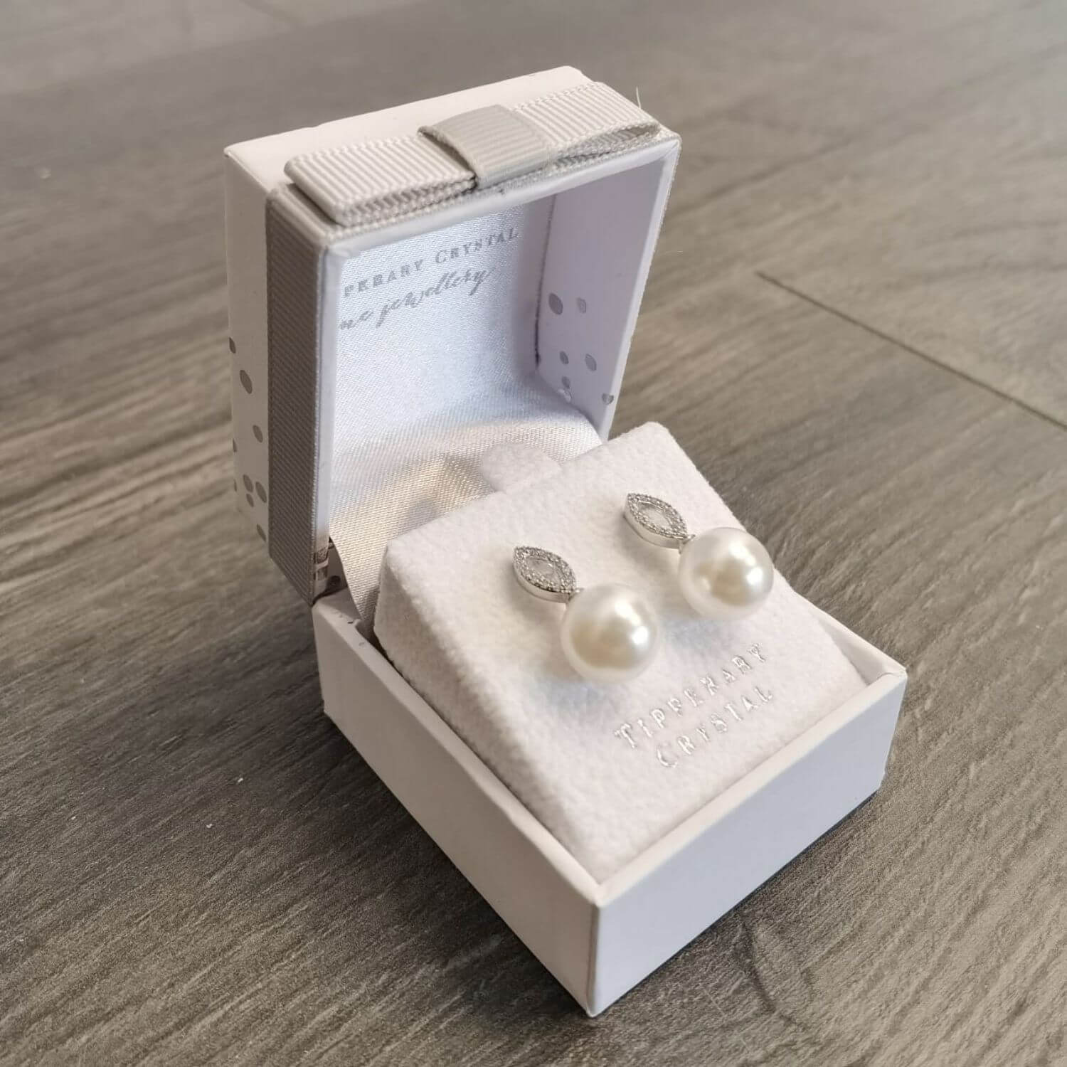 Newbridge Silver Clear Stone Heart Earrings | Jewellery – Tierneys Gifts