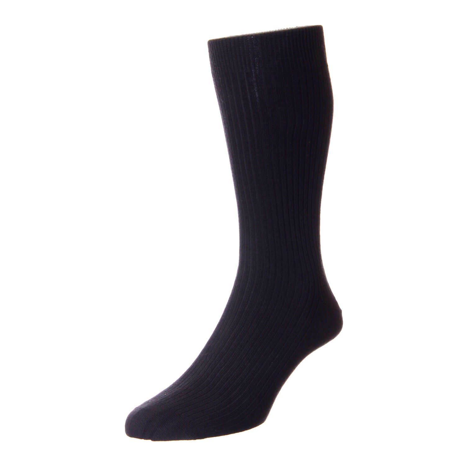 Hj Hall Pure Cotton Rib Socks - Black 1 Shaws Department Stores
