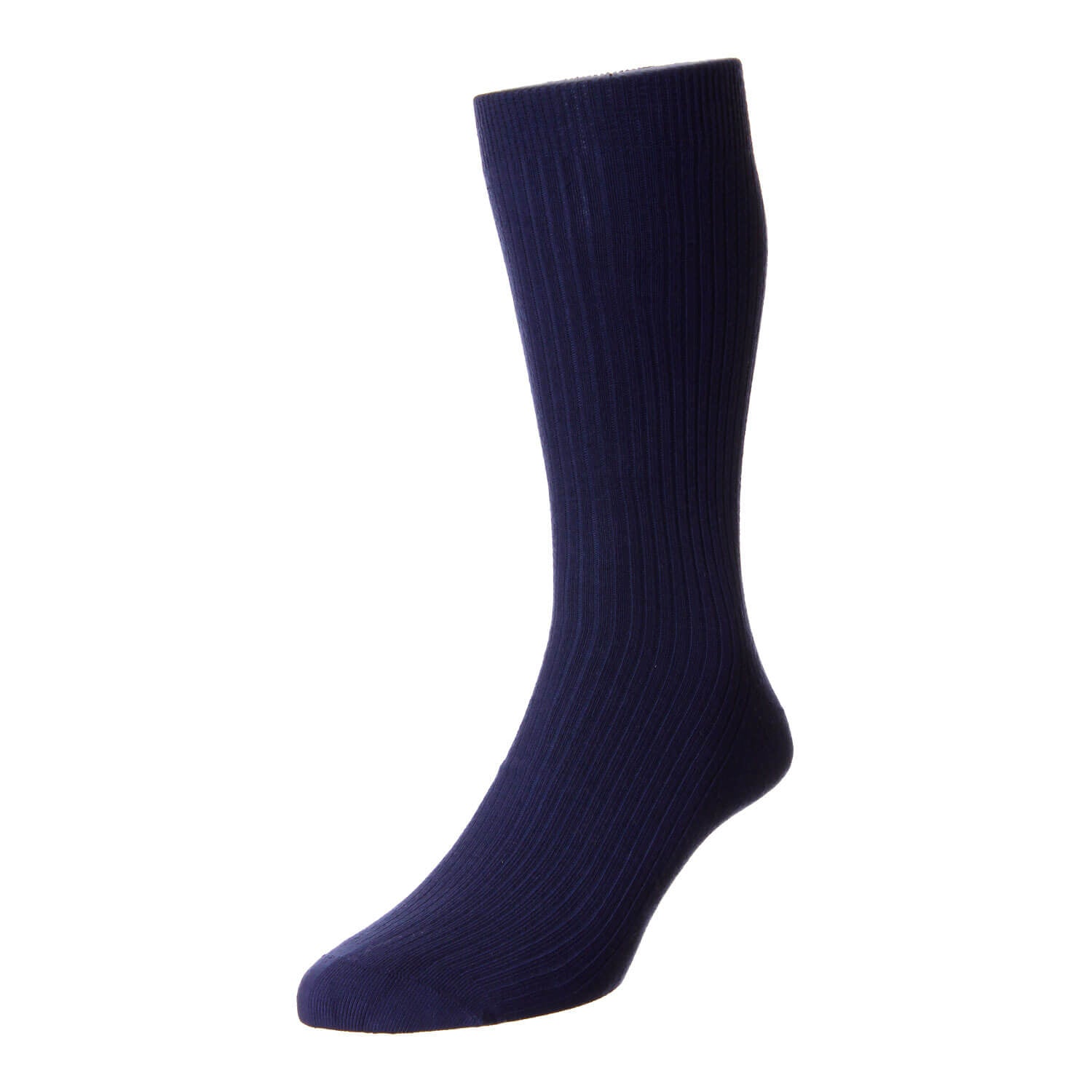 Hj Hall Pure Cotton Rib Socks - Navy 1 Shaws Department Stores