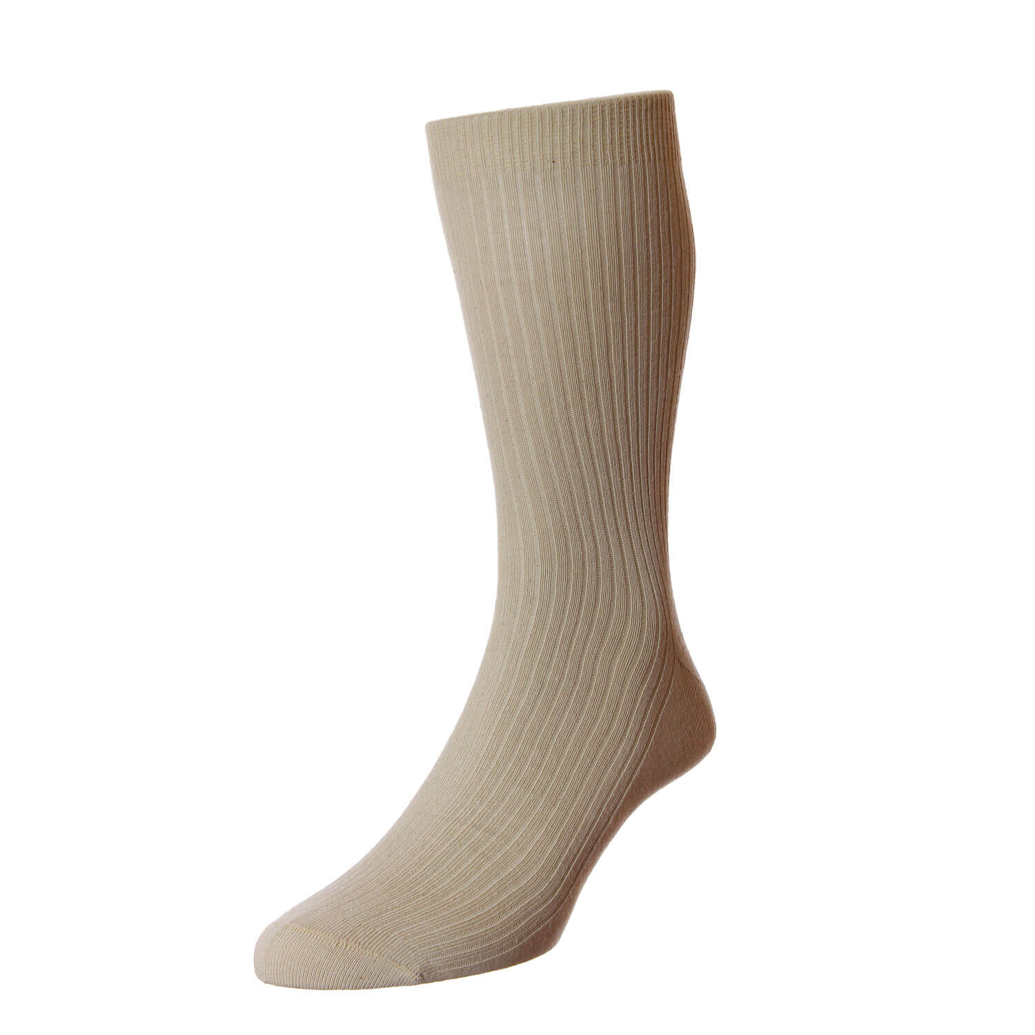 Hj Hall Pure Cotton Rib Socks - Oatmeal 1 Shaws Department Stores