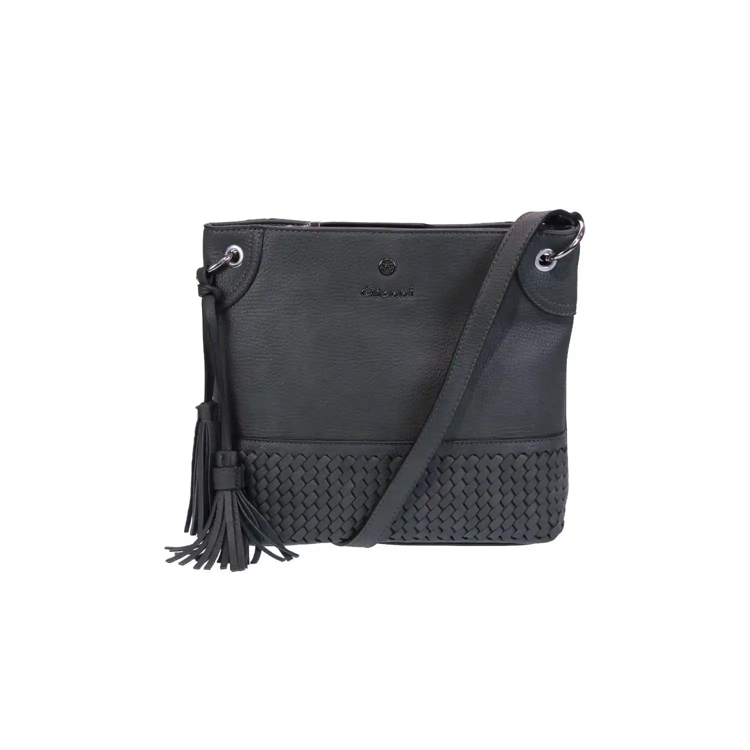 Minerva Xbody With Woven Panel - Charcoal
