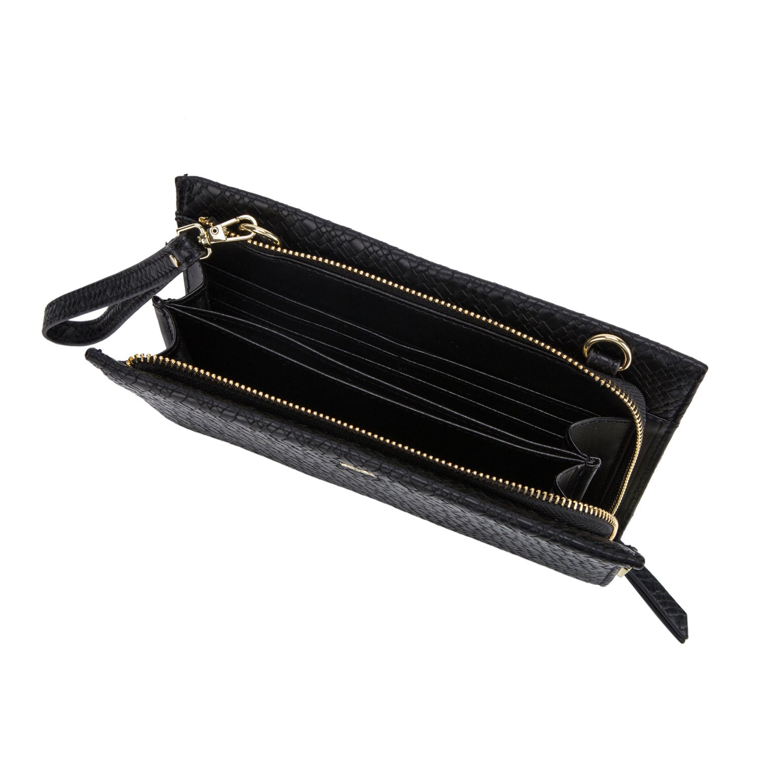 Gionni Kavita Zip Around Clutch Xbody Handbag - Black 2 Shaws Department Stores