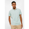 Short-sleeve Patterned Polo Shirt - Green