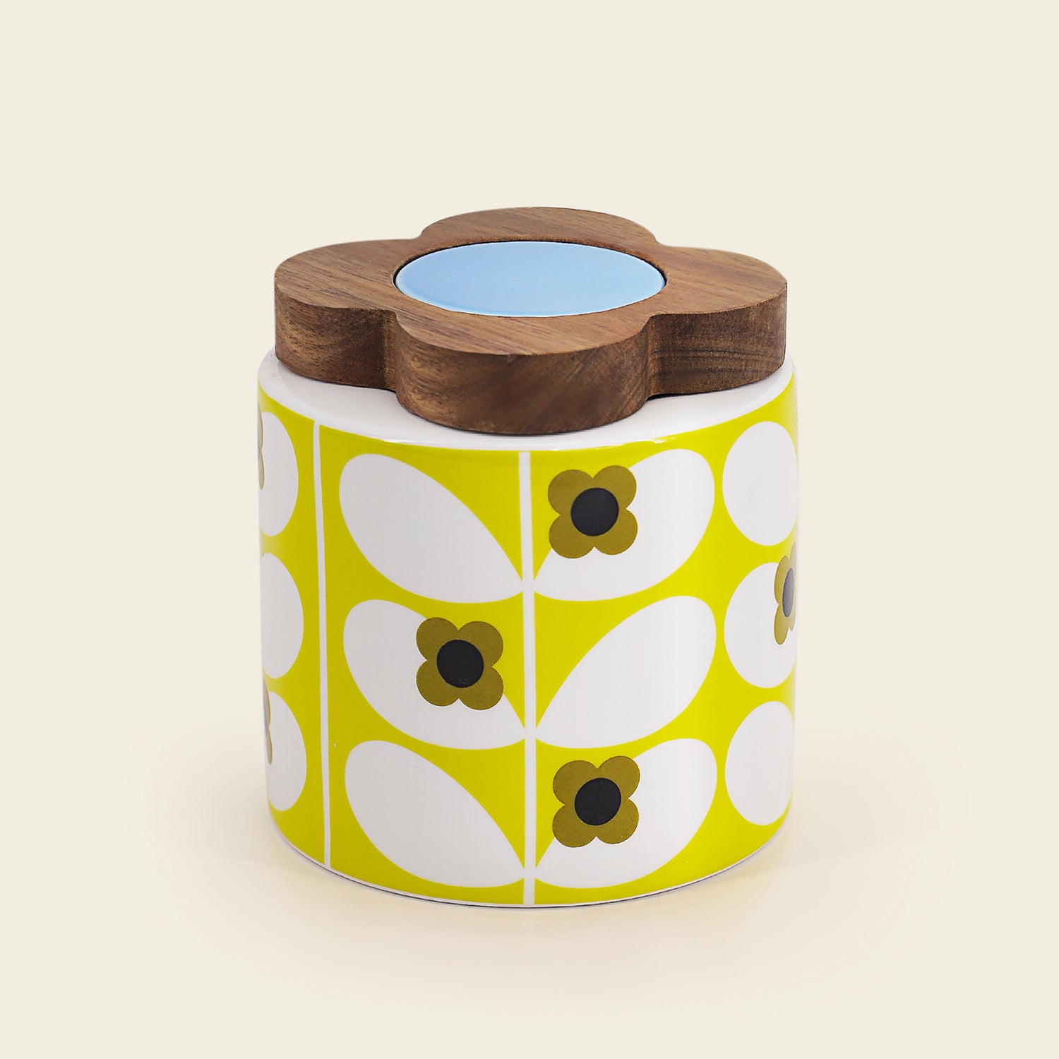 Orla Kiely Ceramic Storage Jar - Wild Rose Stem Dandelion 1 Shaws Department Stores