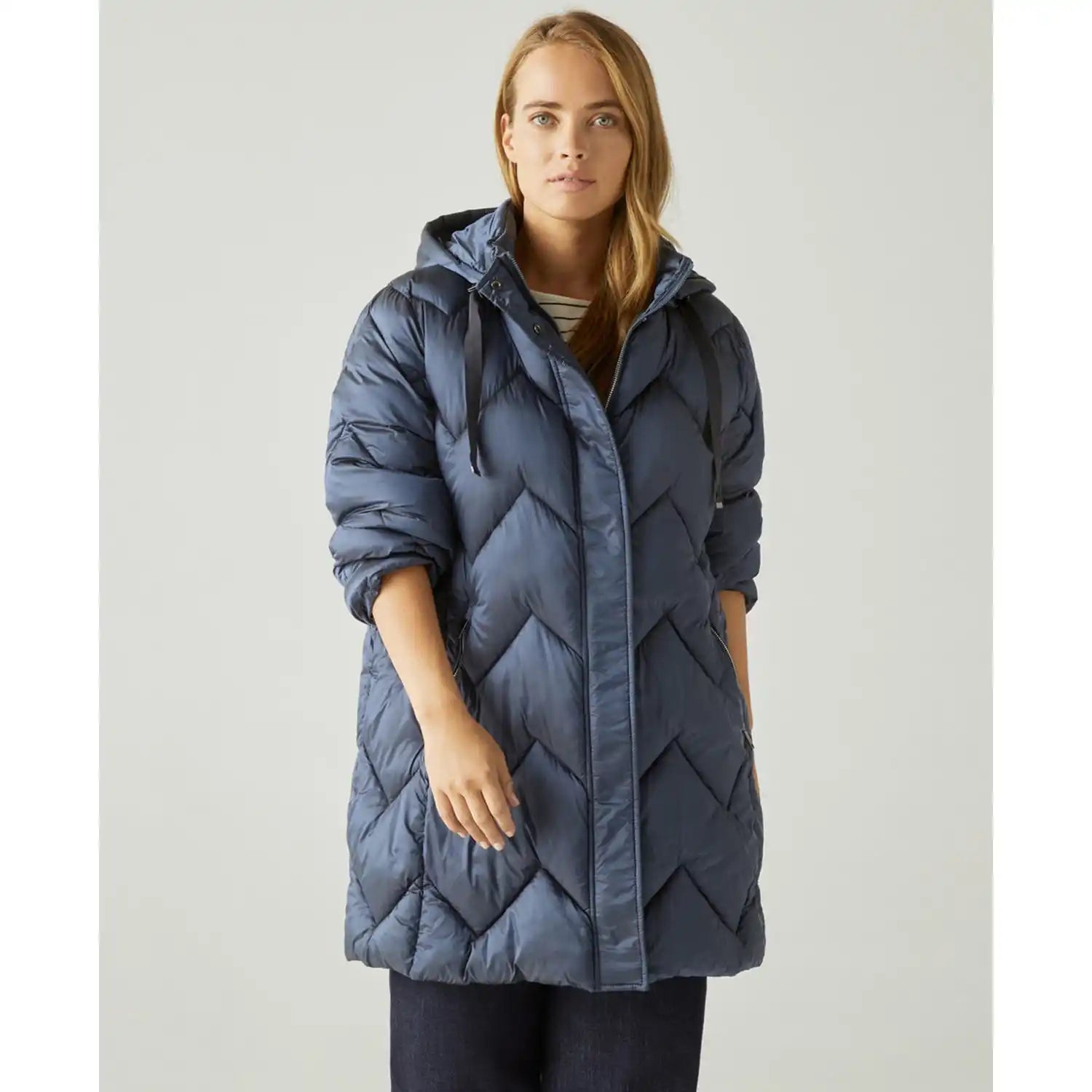 Couchel Long Padded Outerwear - Blue 1 Shaws Department Stores