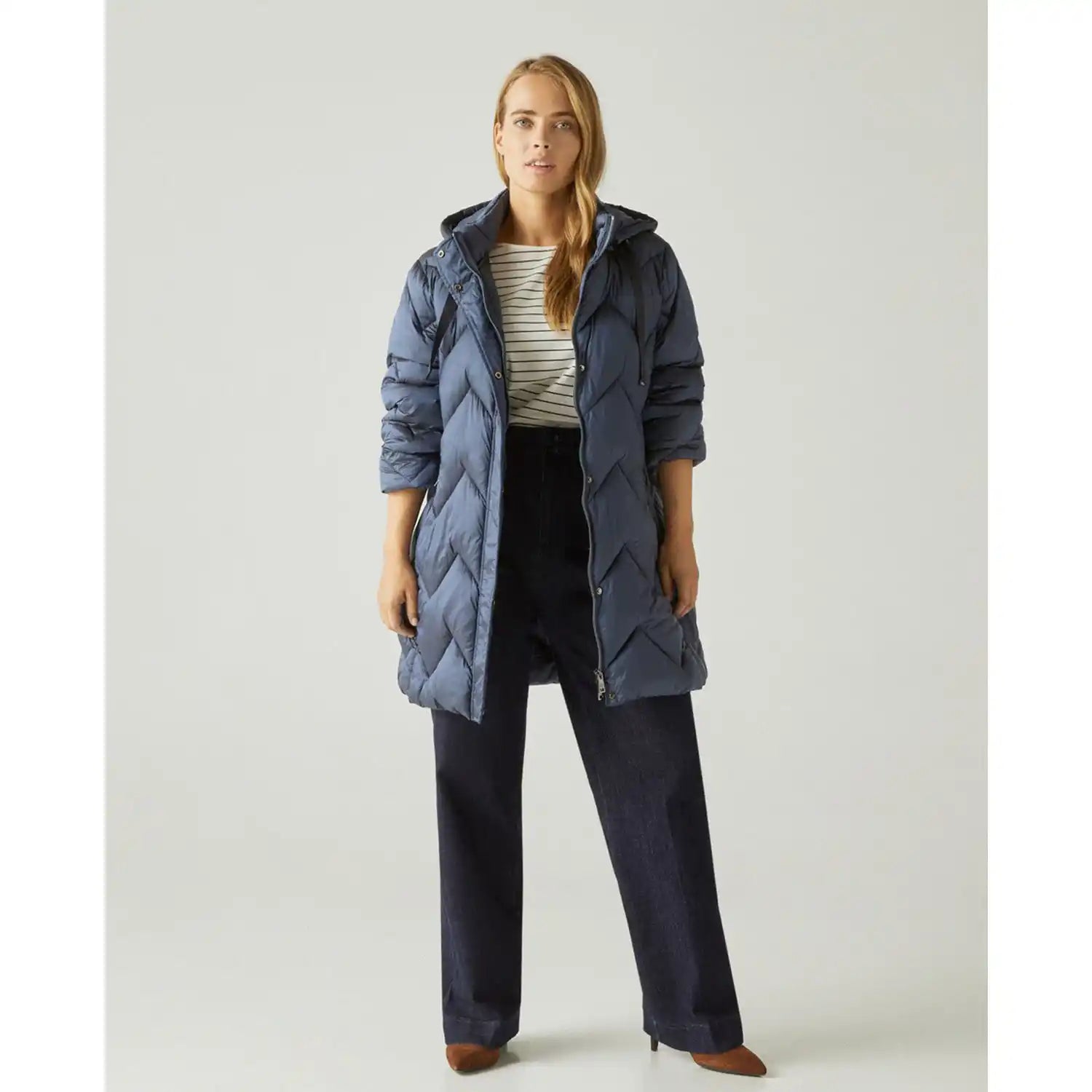 Couchel Long Padded Outerwear - Blue 2 Shaws Department Stores