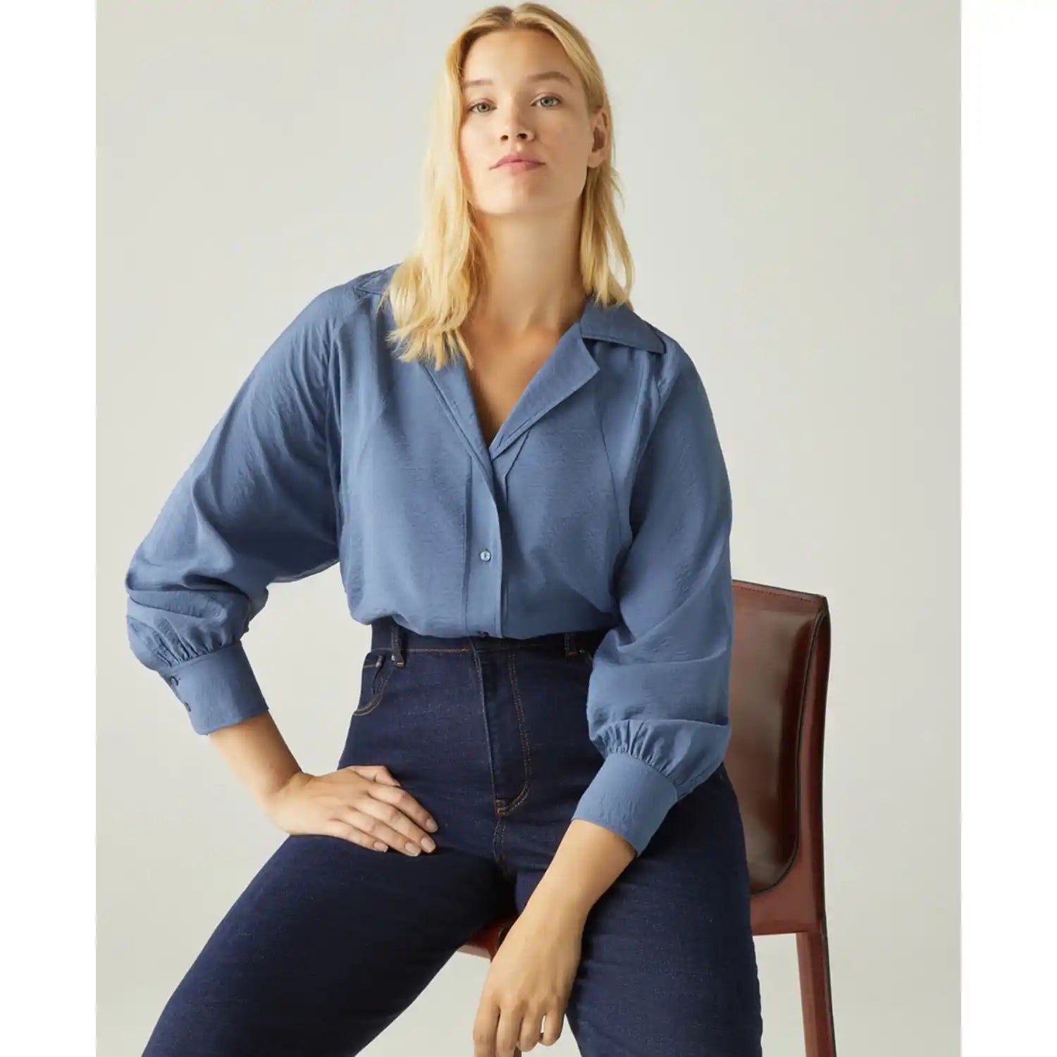 Couchel Blouse With Front Seams - Oil 1 Shaws Department Stores