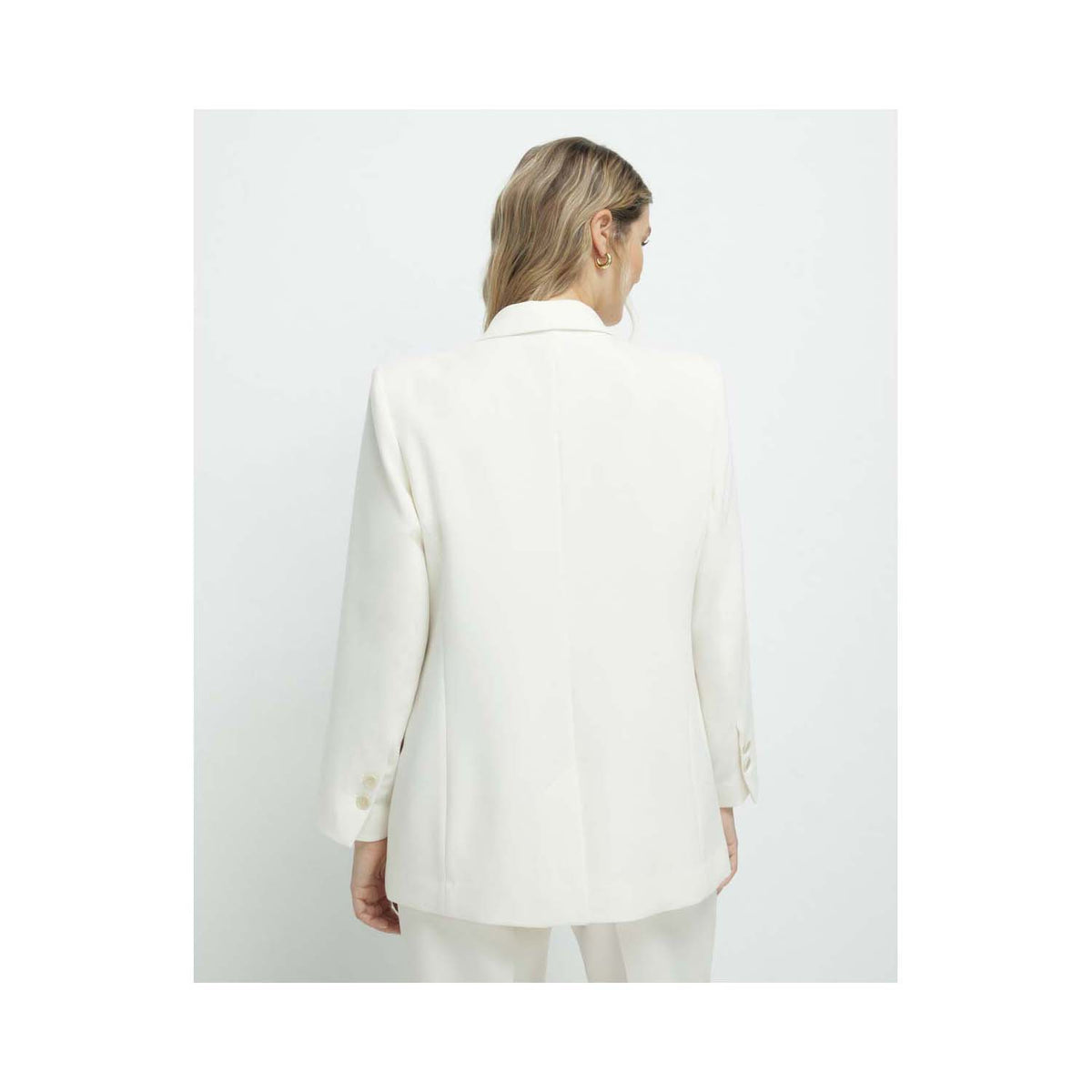Plain-Coloured Suit Blazer - White