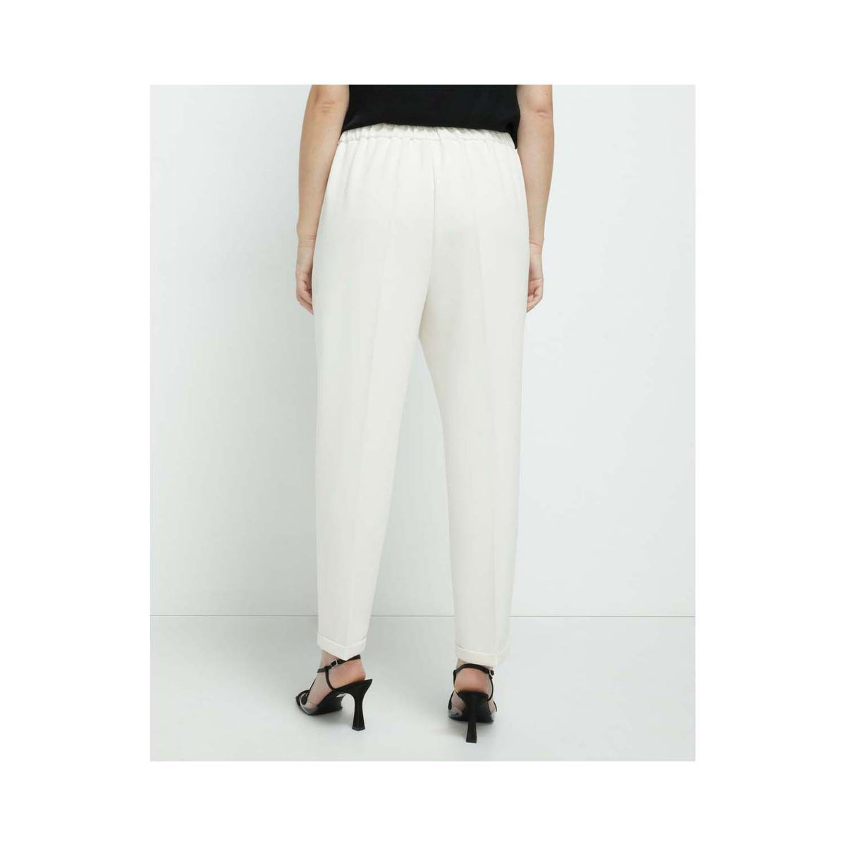 Suit Trousers With Cuffs - White