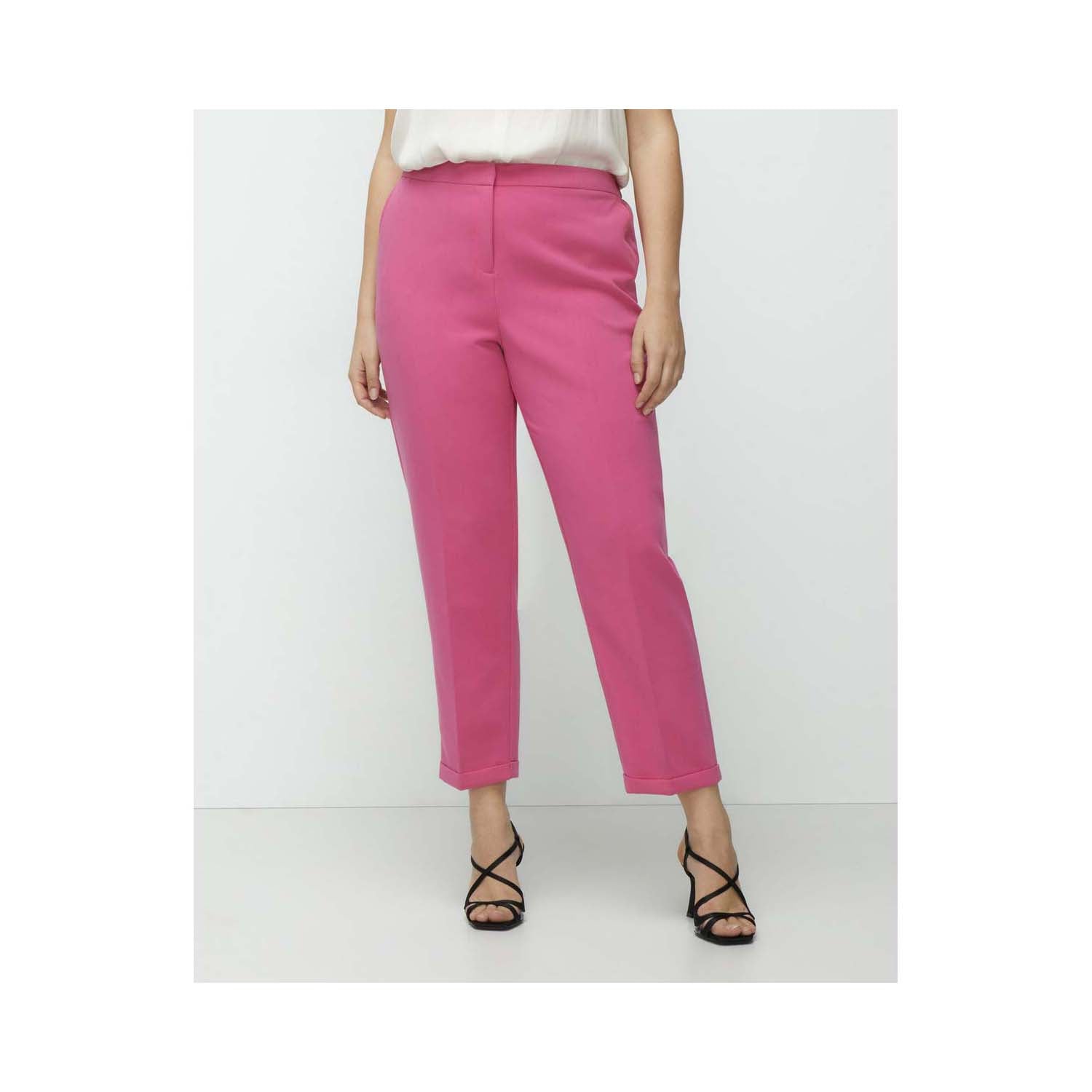 Couchel Suit Trousers With Cuffs - Fuchsia 3 Shaws Department Stores