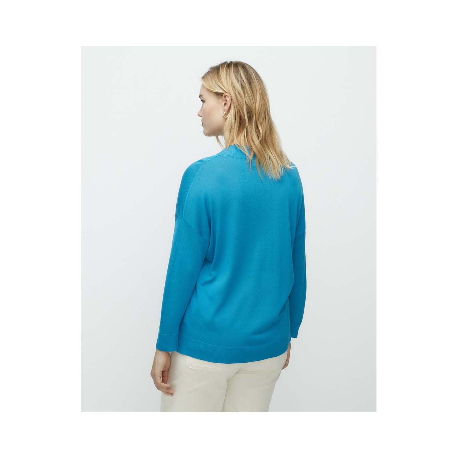 Couchel Long Sleeve V-Neck Sweater - Blue 2 Shaws Department Stores