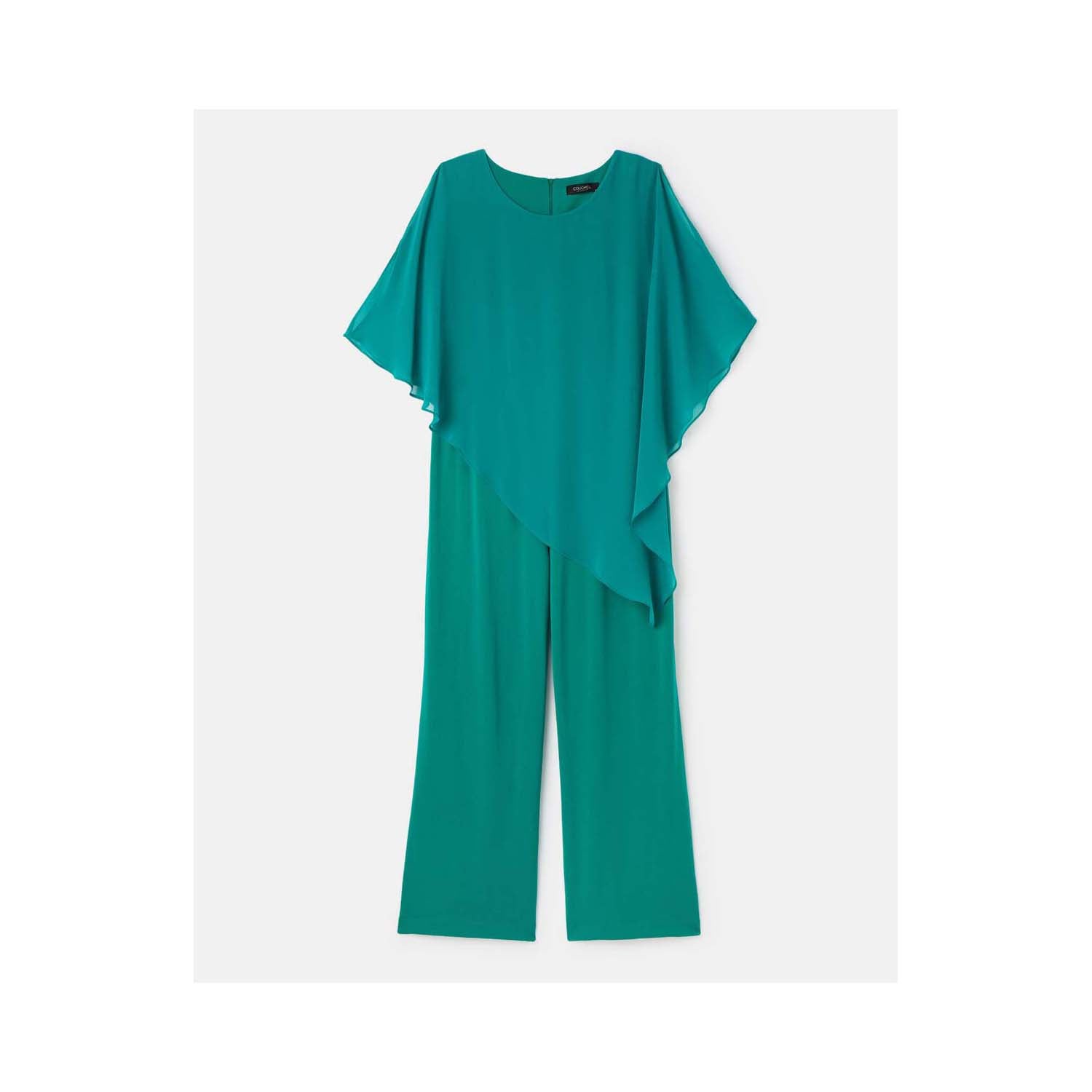 Couchel Long Jumpsuit With Cape - Green 1 Shaws Department Stores