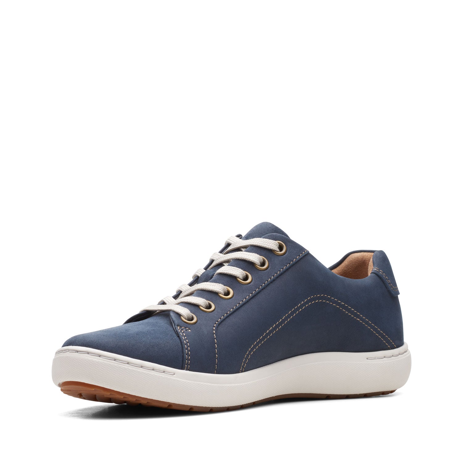 Clarks Nalle Lace Trainers - Navy 1 Shaws Department Stores