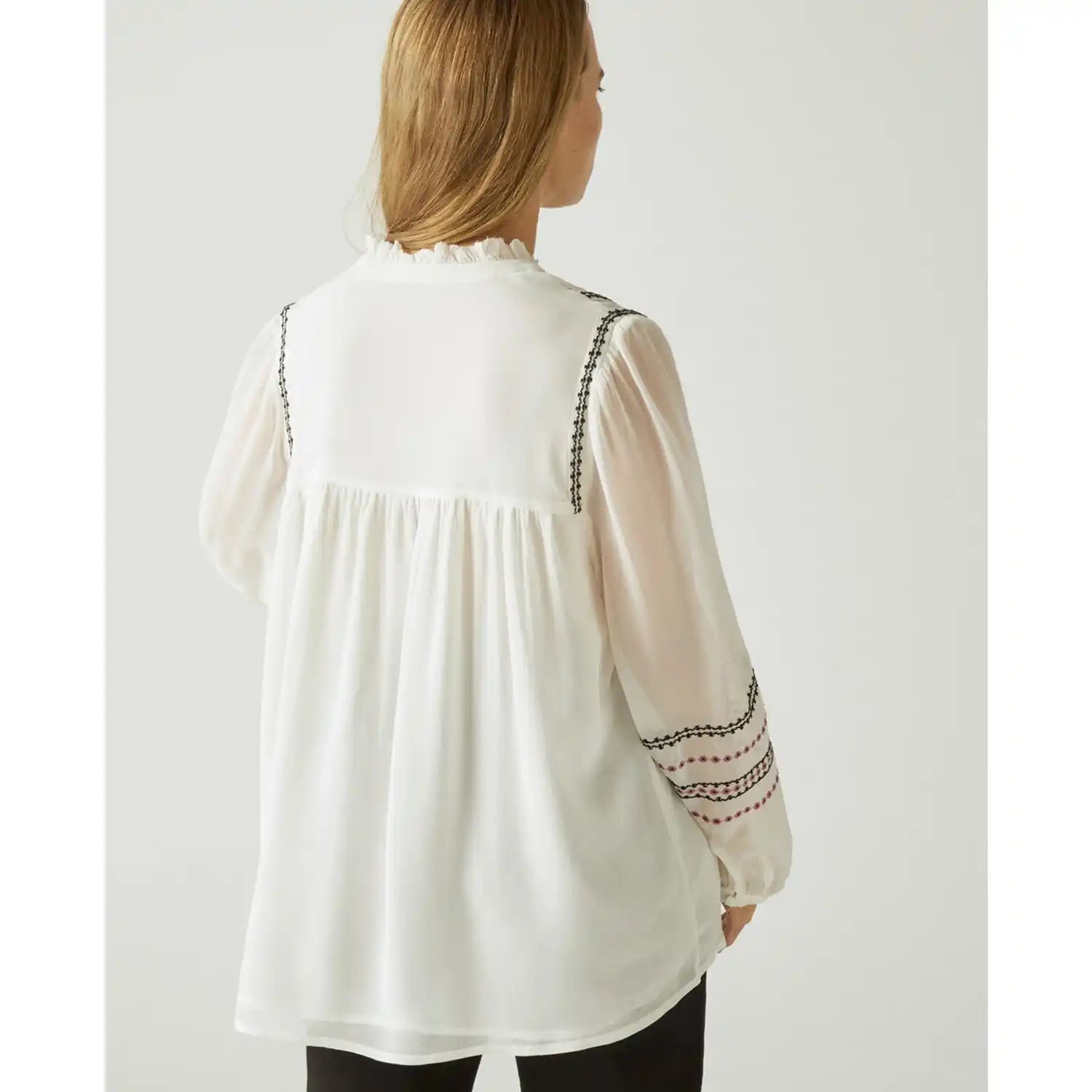 Blouse With Embroidery Sleeves