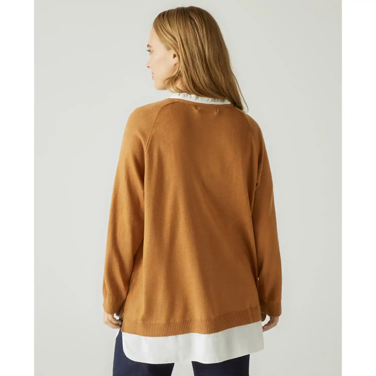 Sweater with Embroidery - Toffee